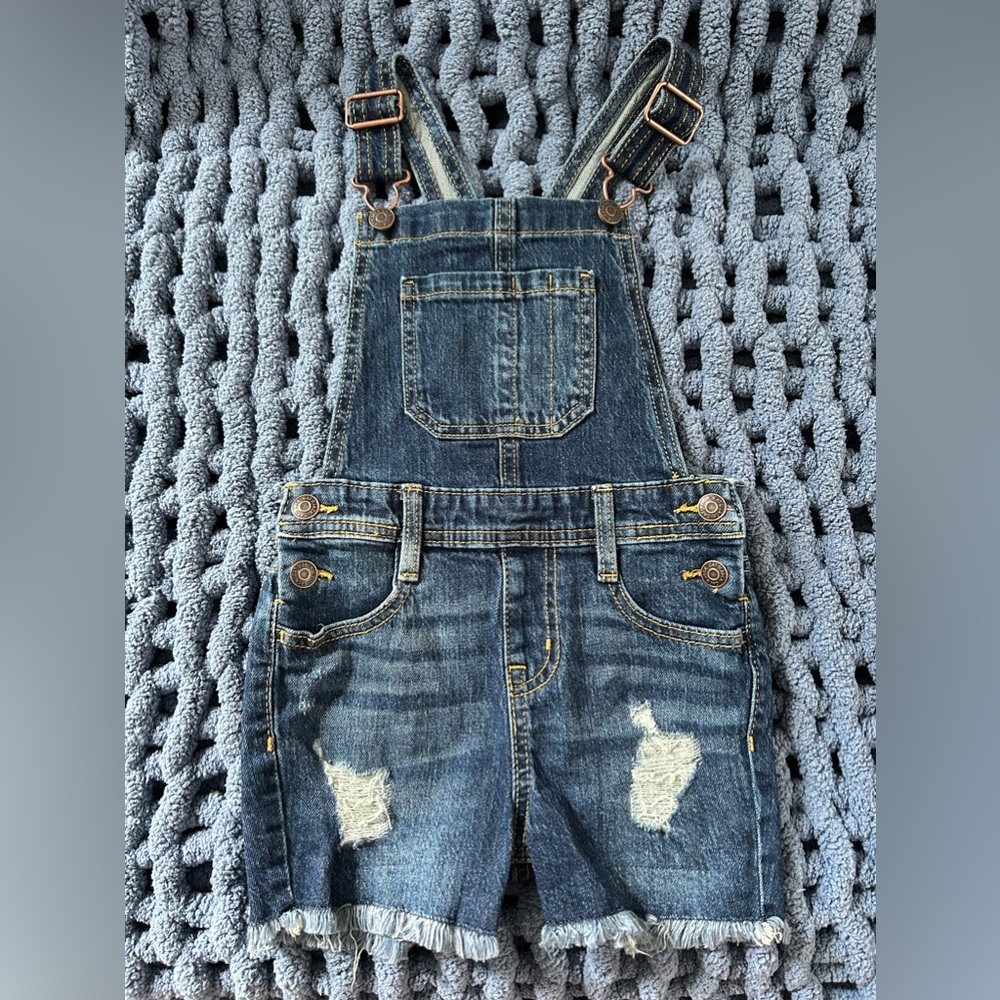 Girl Cat and Jack Overall Shorts